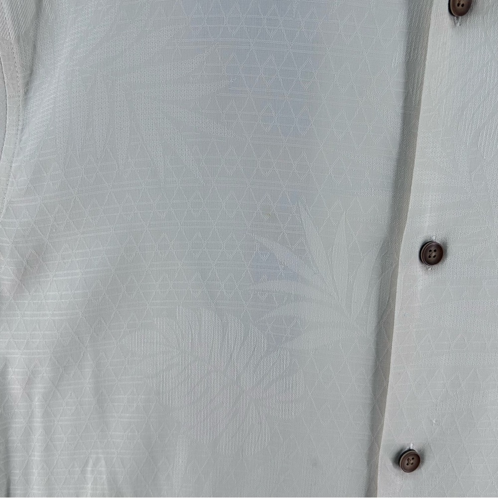 Tommy Bahama Silk Embroidered Shirt XL Triple Surfboards Palm Trees Island Life - Picture 6 of 12